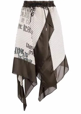 Sacai мини-юбка асимметричного кроя