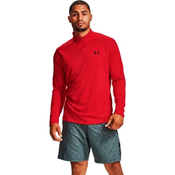 Футболка с длинным рукавом Under Armour Tech 2.0 Half Zip Long Sleeve, красный