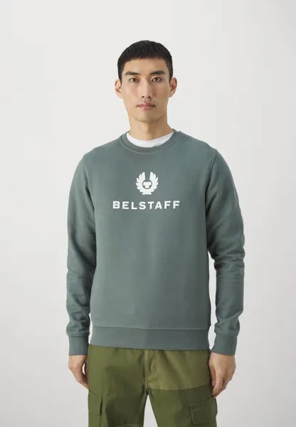 Толстовка Signature Crewneck Belstaff, цвет mineral green