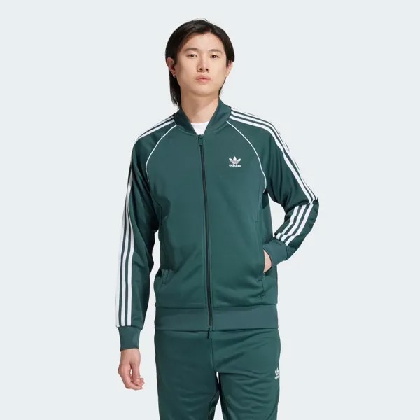 Спортивная куртка Adicolor Classics SST Adidas, цвет Mineral Green
