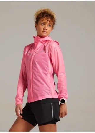 Куртка-дождевик для бега женская KIPRUN LIGHT , размер: EU44 RU50, цвет: Неоновый Розовый KIPRUN Х Декатлон
