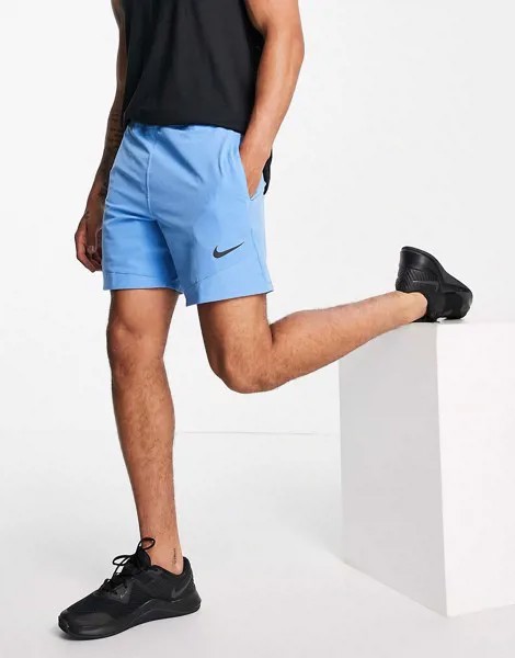 Синие шорты Nike Training flex 2.0-Голубой