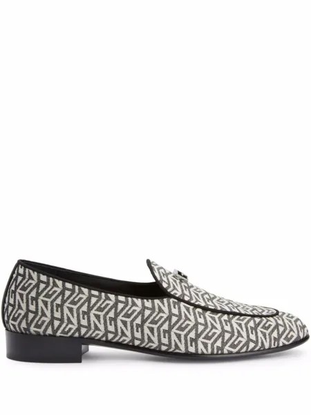 Giuseppe Zanotti лоферы GZ Rudolph с монограммой, белый