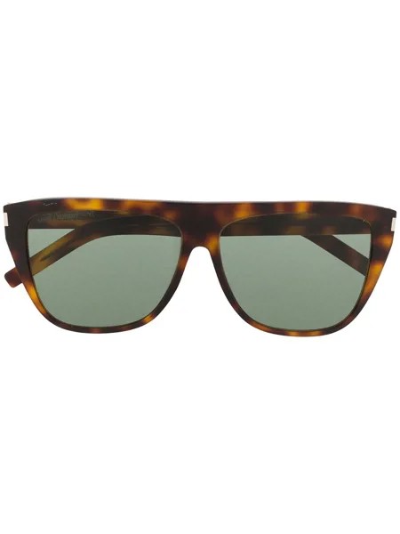 Saint Laurent Eyewear солнцезащитные очки в массивной оправе