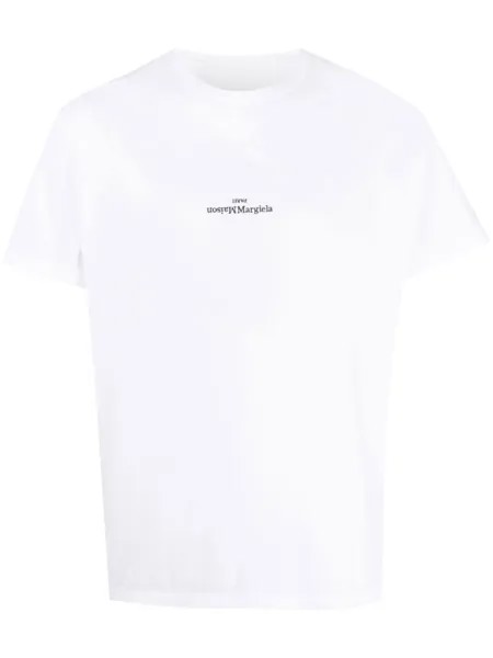 Maison Margiela футболка с логотипом, белый