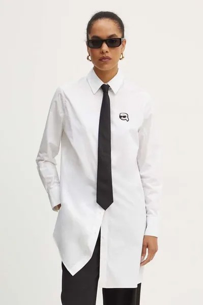 Хлопковая рубашка Karl Lagerfeld, белый