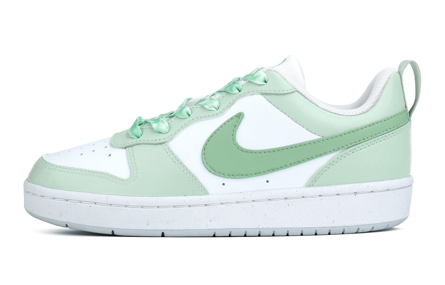 Кроссовки Nike Court Borough Skateboarding Shoes Women's Low-top White, светло-зеленый