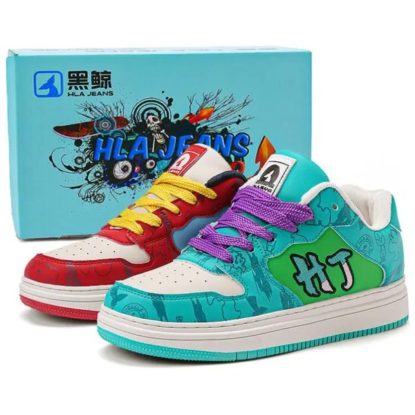 Кроссовки HLA JEANS Skateboarding Shoes Unisex Low-top, зеленый