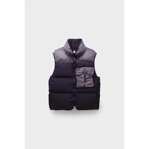 Жилет C.P. COMPANY eco chrome-r mixed down vest bombay, размер 52, синий