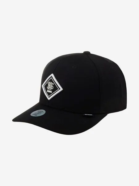 Бейсболка DJINNS 6P TrueFit Fine Herringbone (черный), Черный