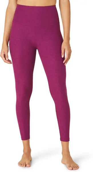 Леггинсы миди с высокой талией Spacedye Beyond Yoga, цвет Magenta Heather