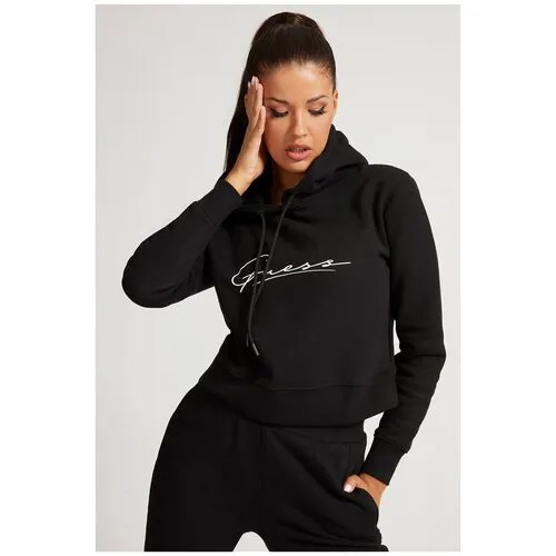 Утепленное худи с логотипом GUESS JEANS O1BA09 Черный 48
