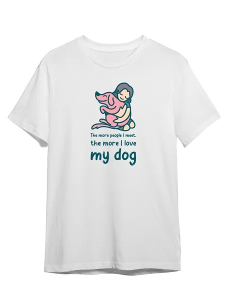 Футболка унисекс СувенирShop Dog lover/Собака 5 белая 3XL (56-58)