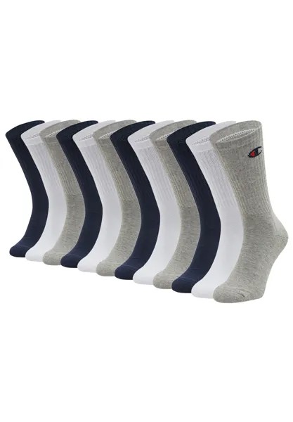 Носки Champion Crew Socks 12pk, цвет White/Blue/Grey