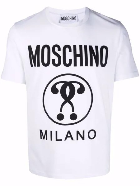 Moschino футболка с принтом Double Question Mark