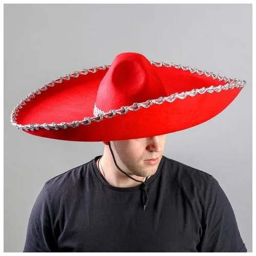 Шляпа «Мексиканка», красная