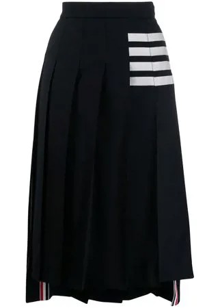 Thom Browne плиссированная юбка миди с полосками 4-Bar