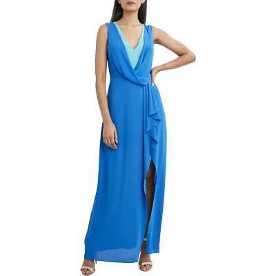 Женское многослойное вечернее платье без рукавов BCBG Max Azria с v-образным вырезом