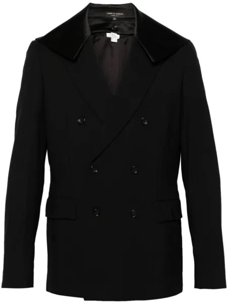 Comme des Garçons Homme Plus двубортный пиджак со вставкой, черный
