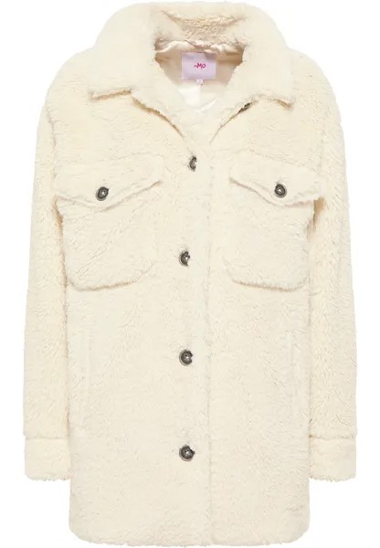 Пуховик myMo Faux Shearling Mantel, белый