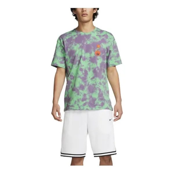 Футболка Nike Max90 Just Do It Basketball T-Shirt 'Green Purple', зеленый