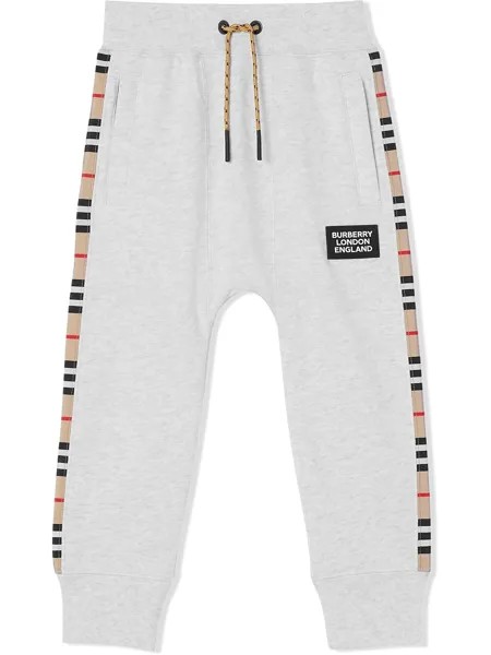 Burberry Kids спортивные брюки с отделкой Icon Stripe