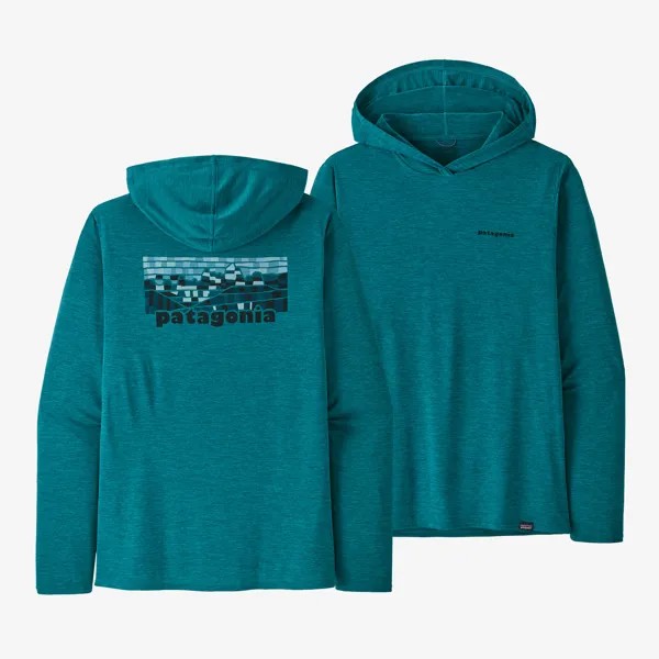 Мужская толстовка с рисунком Capilene Cool на каждый день Patagonia, цвет Fitz Roy Elements: Belay Blue X-Dye