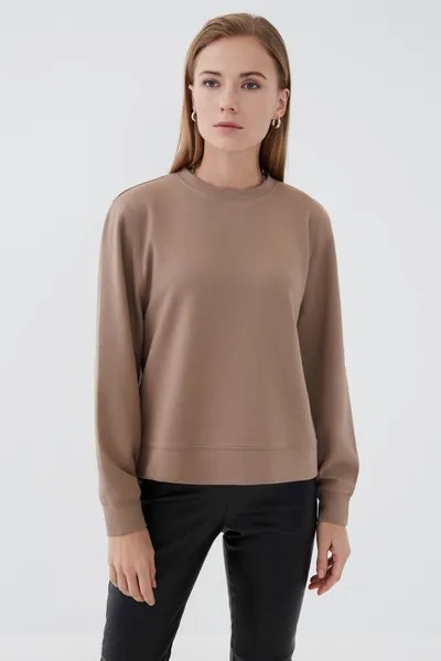 Свитшот женский ZARINA 1122507407 коричневый 50 RU
