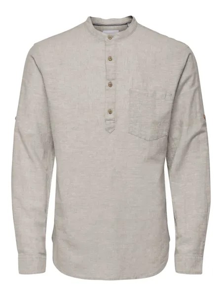 Лонгслив ONLY Langarmshirt ONSCAIDEN, бежевый