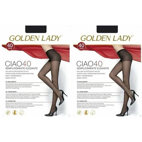 Колготки Golden Lady Ciao, 40 den, 2 шт., размер 2, бежевый