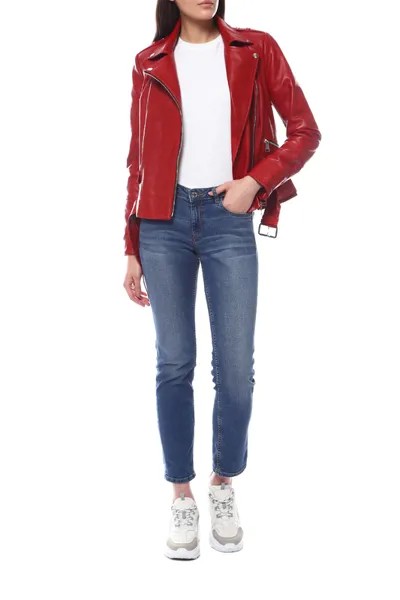 Кожаная куртка женская VENETTI LEATHER&FUR 3011/60 красная 46
