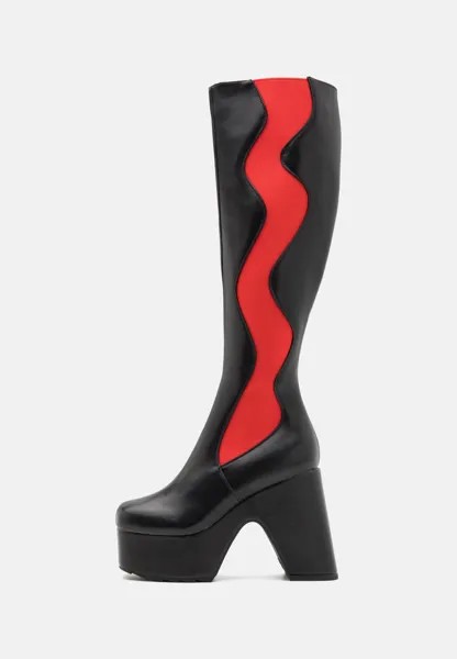 Ботинки на каблуке Taken LAMODA, цвет black/red