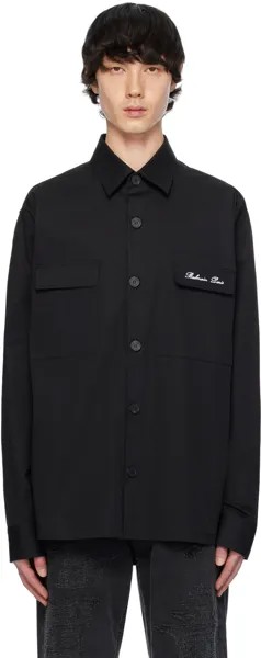 Черная фирменная рубашка Balmain