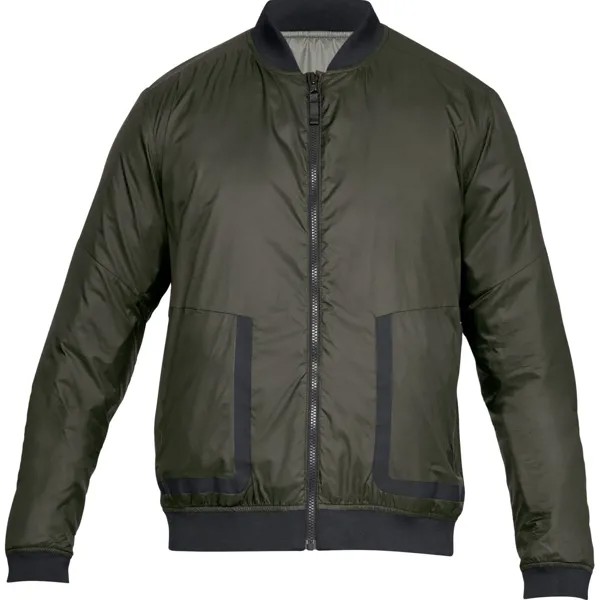 Куртка Under Armour Sportstyle ColdGear Reactor Insulation Bomber, 357 зеленая, SM