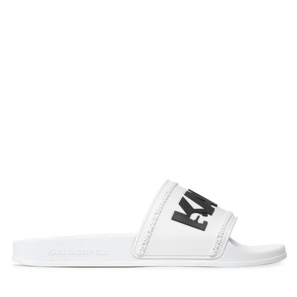 Шлепанцы KARL LAGERFELD KL70004 White Rubber W/Black, белый