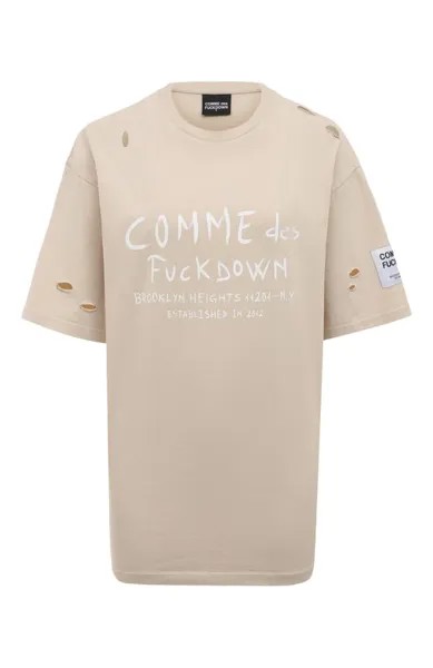 Хлопковая футболка Comme des Fuckdown