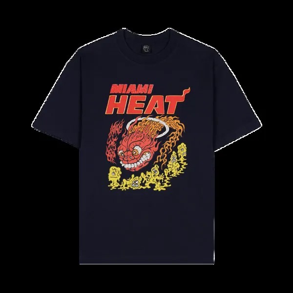 Футболка Brain Dead x NBA Miami Heat 'Navy', синий