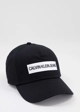 Черная кепка с логотипом Calvin Klein Jeans-Черный цвет