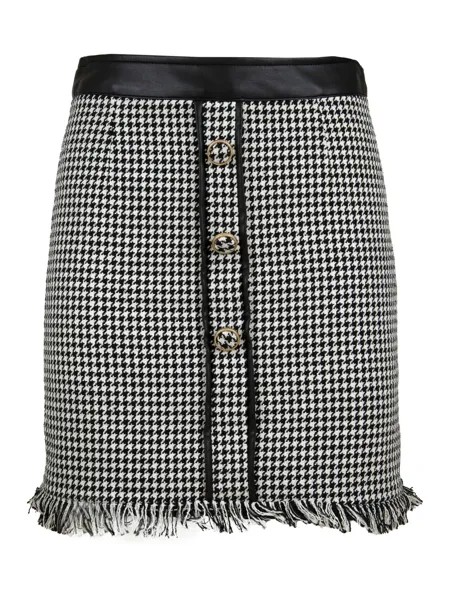 Юбка Influencer Houndstooth, черный