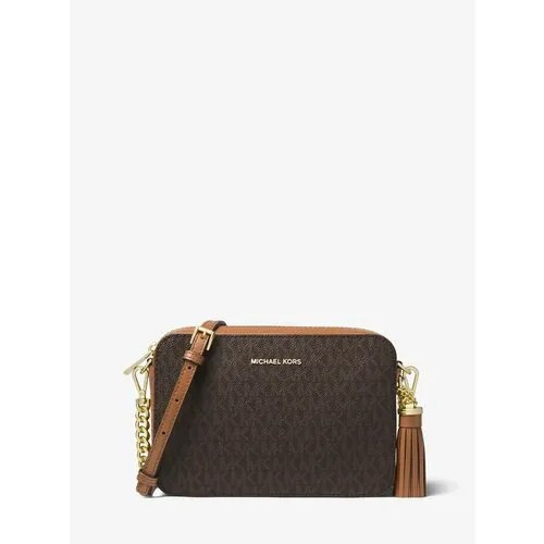 Сумка кросс-боди MICHAEL KORS, фактура гладкая, коричневый