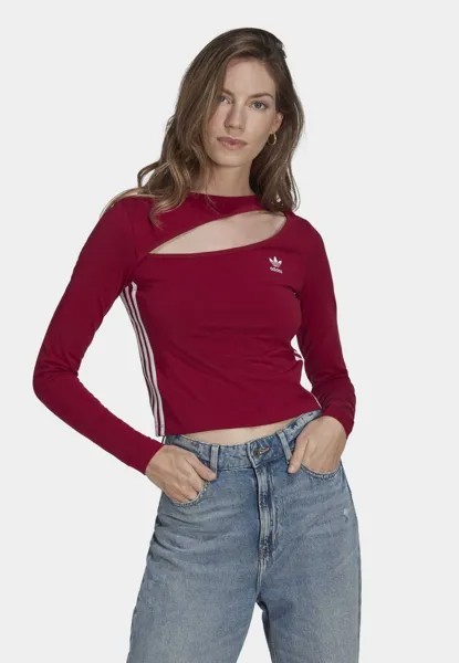 Рубашка с длинным рукавом adidas Originals, бордовый