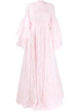 Giambattista Valli кружевное платье с оборками