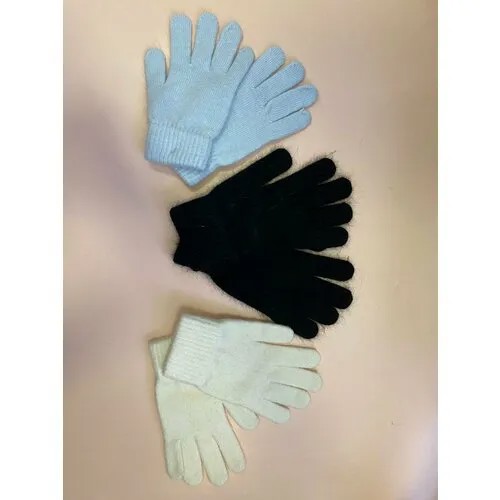 Перчатки , размер Универсальный, черный, голубой