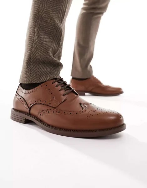 Светло-коричневые широкие формальные броги на шнуровке из коллекции Truffle Collection