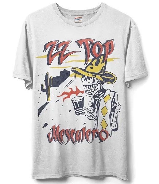 Футболка с короткими рукавами и рисунком Junk Food ZZ Top, белый