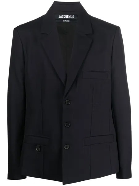 Однобортный пиджак Jacquemus, синий