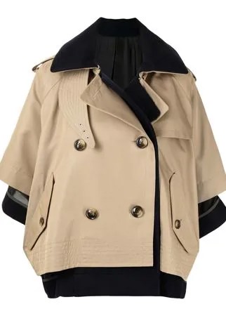 Sacai короткий тренч