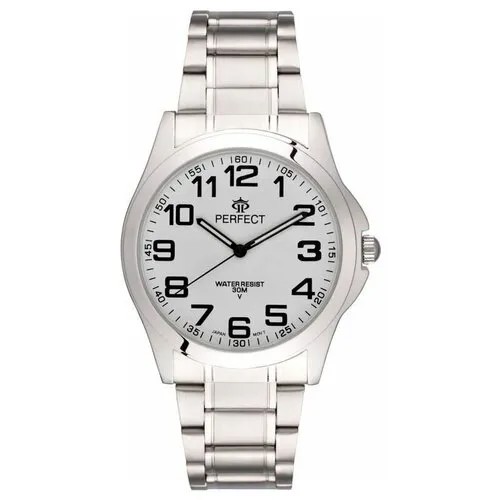 Perfect часы наручные, мужские, кварцевые, на батарейке, металлический браслет, японский механизм P012-1