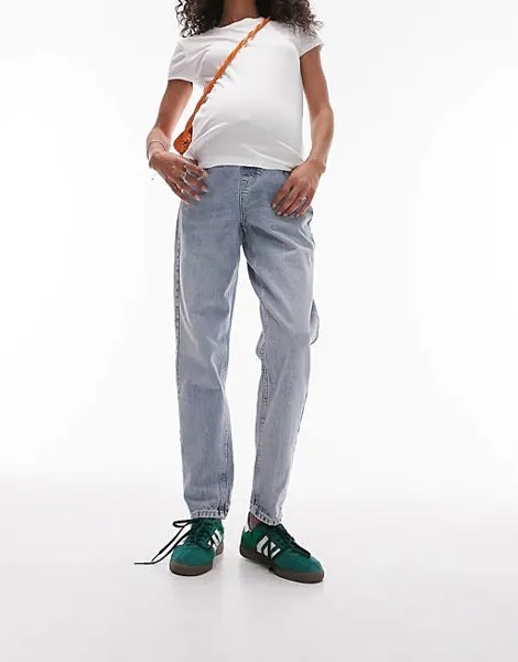 Белые джинсы с завышенной талией Topshop Maternity Mom