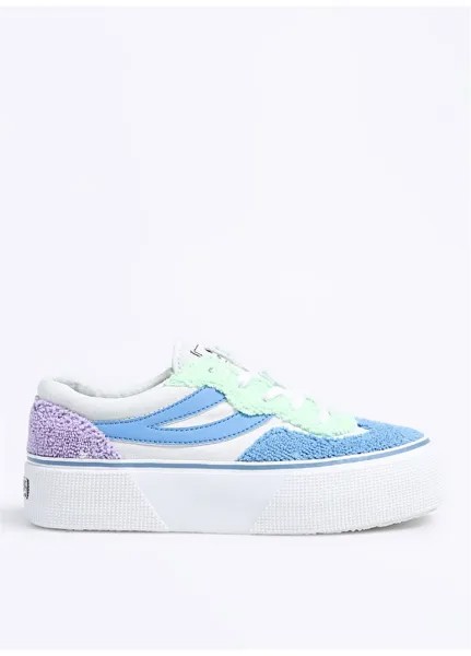 Синие женские кроссовки Superga